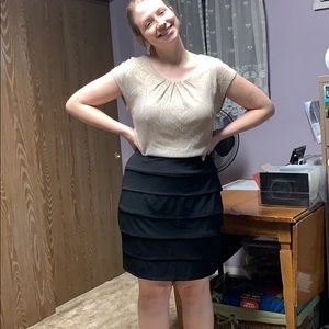 Enforces Studio Gold & Black Dress